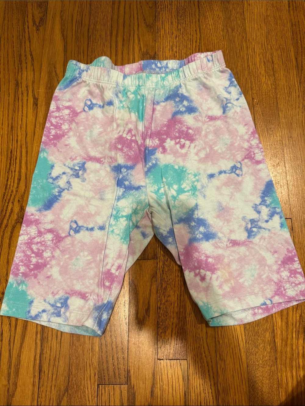Cat & Jack Pastel Tie-Dye Bike Shorts in Pink, Blue, Teal